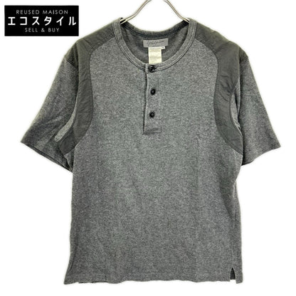 Yohji Yamamoto POUR HOMME ヨウジヤマモトプールオム HCT62082 99ss グレー ナイロン切り替えし Tシャツ トップス