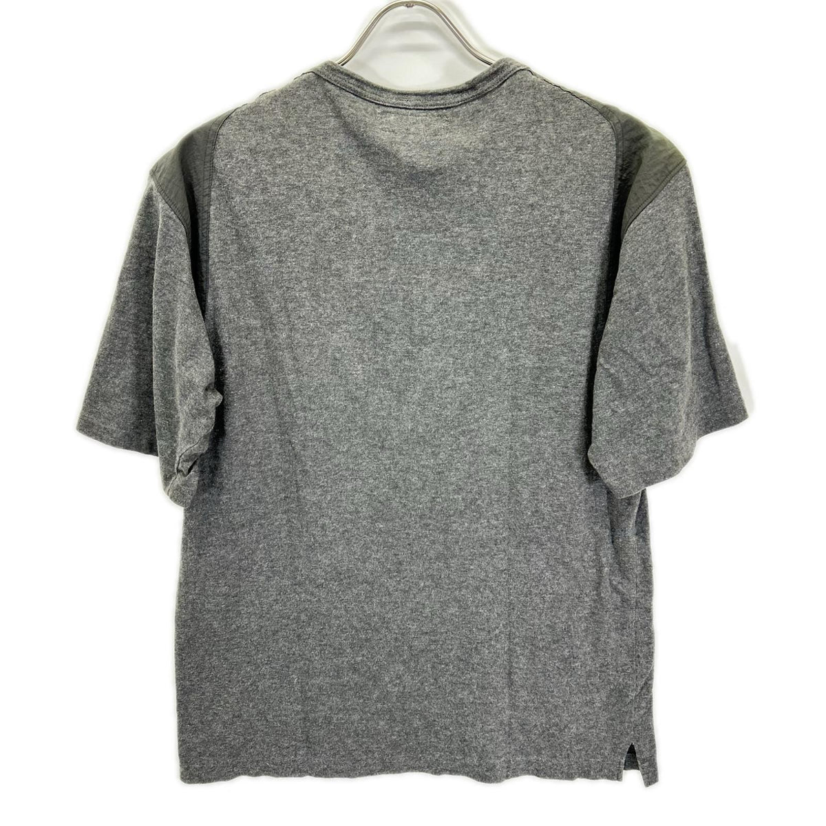 Yohji Yamamoto POUR HOMME ヨウジヤマモトプールオム HCT62082 99ss グレー ナイロン切り替えし Tシャツ トップス
