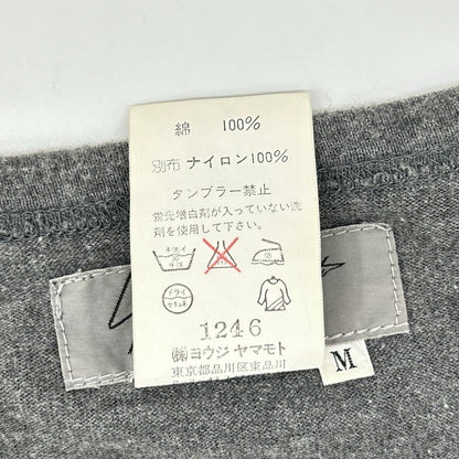 Yohji Yamamoto POUR HOMME ヨウジヤマモトプールオム HCT62082 99ss グレー ナイロン切り替えし Tシャツ トップス
