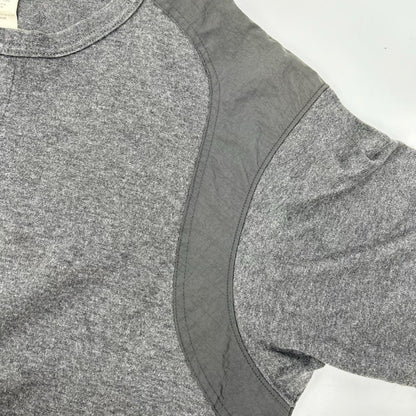 Yohji Yamamoto POUR HOMME ヨウジヤマモトプールオム HCT62082 99ss グレー ナイロン切り替えし Tシャツ トップス