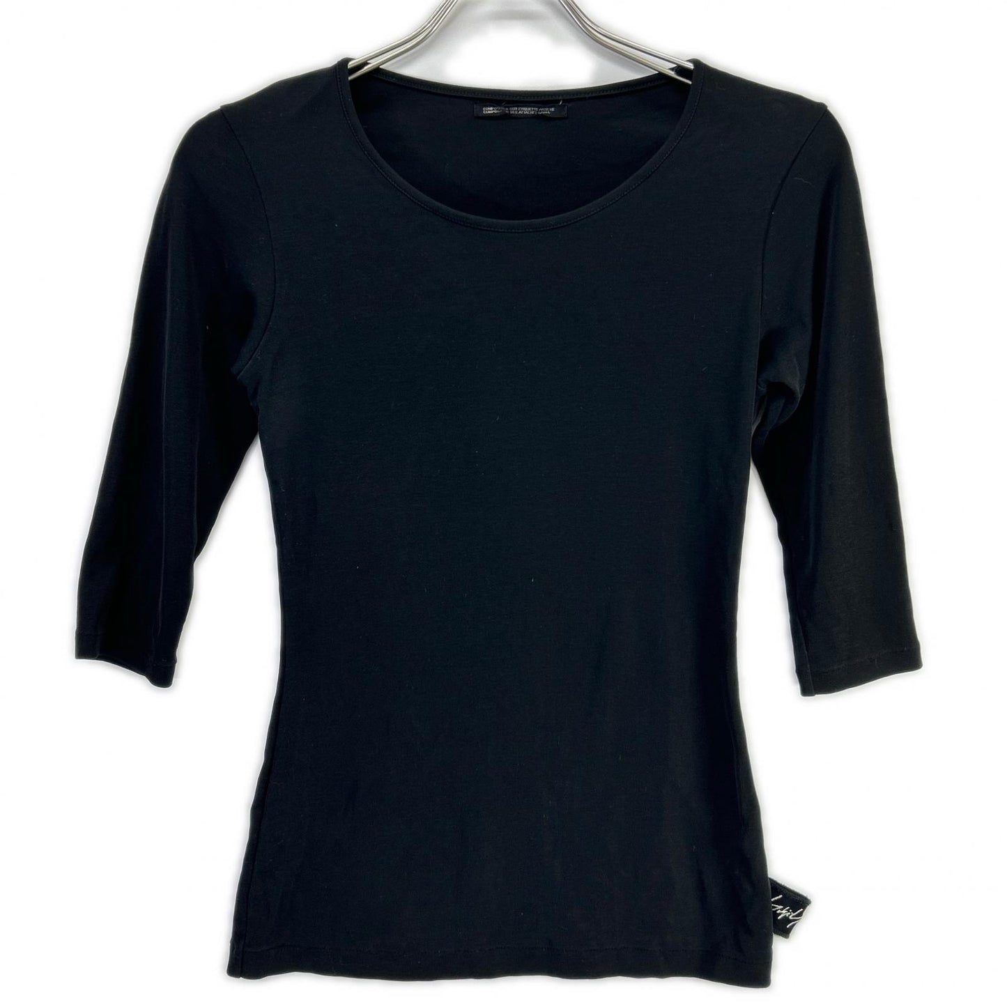 Yohji Yamamoto FEMME FA-T74-058 HQ-T79-839 black cut-and-sew top and skirt set