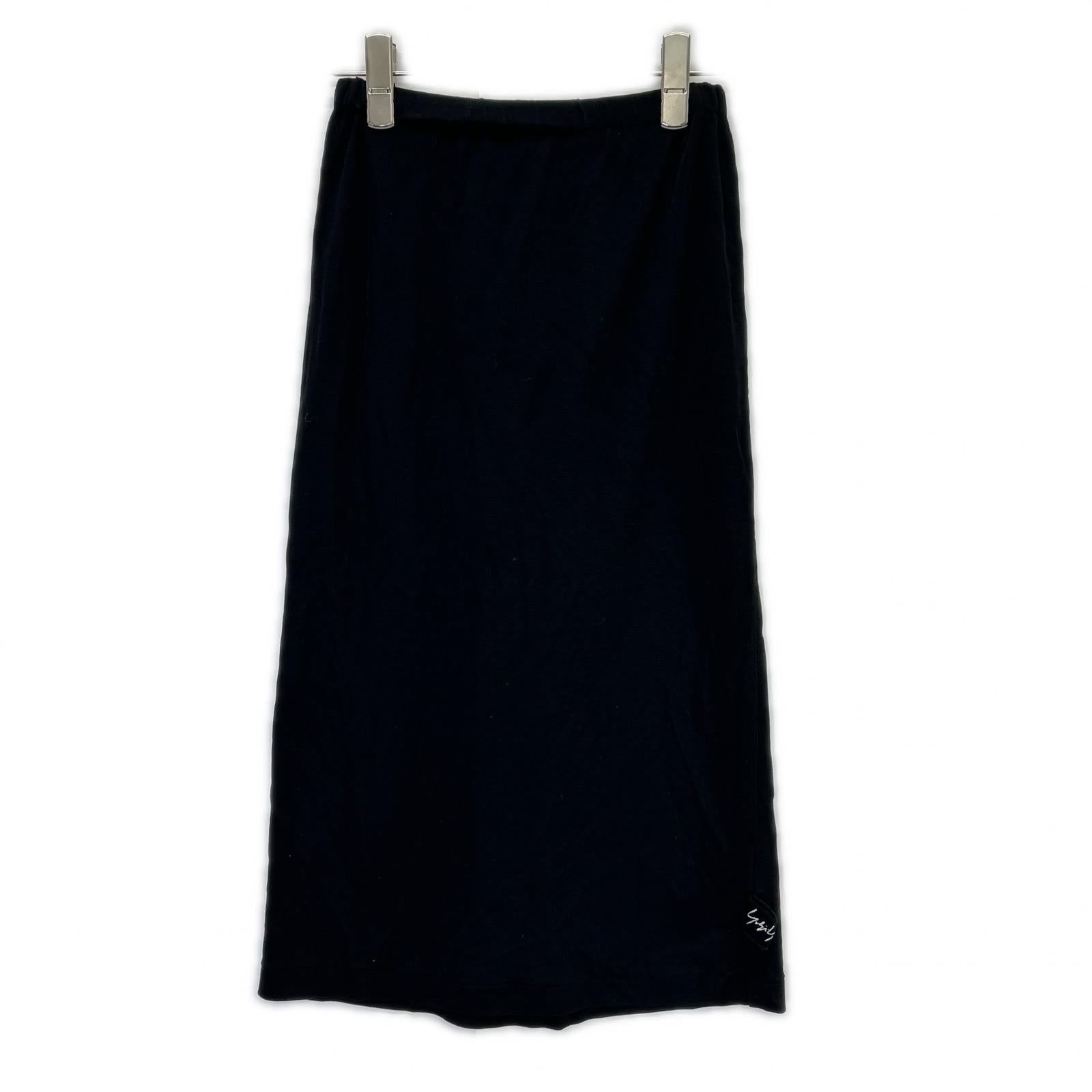 Yohji Yamamoto FEMME FA-T74-058 HQ-T79-839 black cut-and-sew top and skirt set