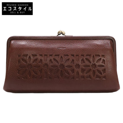 genten GenTen 44250-56 Cutwork Long Wallet with Frame Closure, Long Wallet (with Coin Pocket)