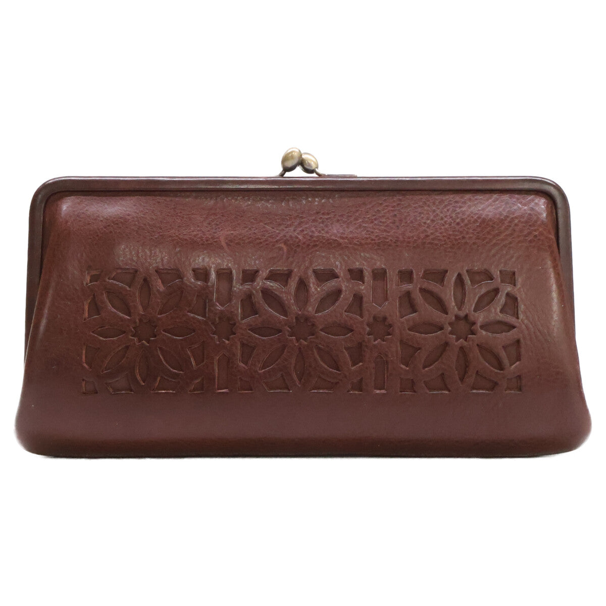 genten GenTen 44250-56 Cutwork Long Wallet with Frame Closure, Long Wallet (with Coin Pocket)