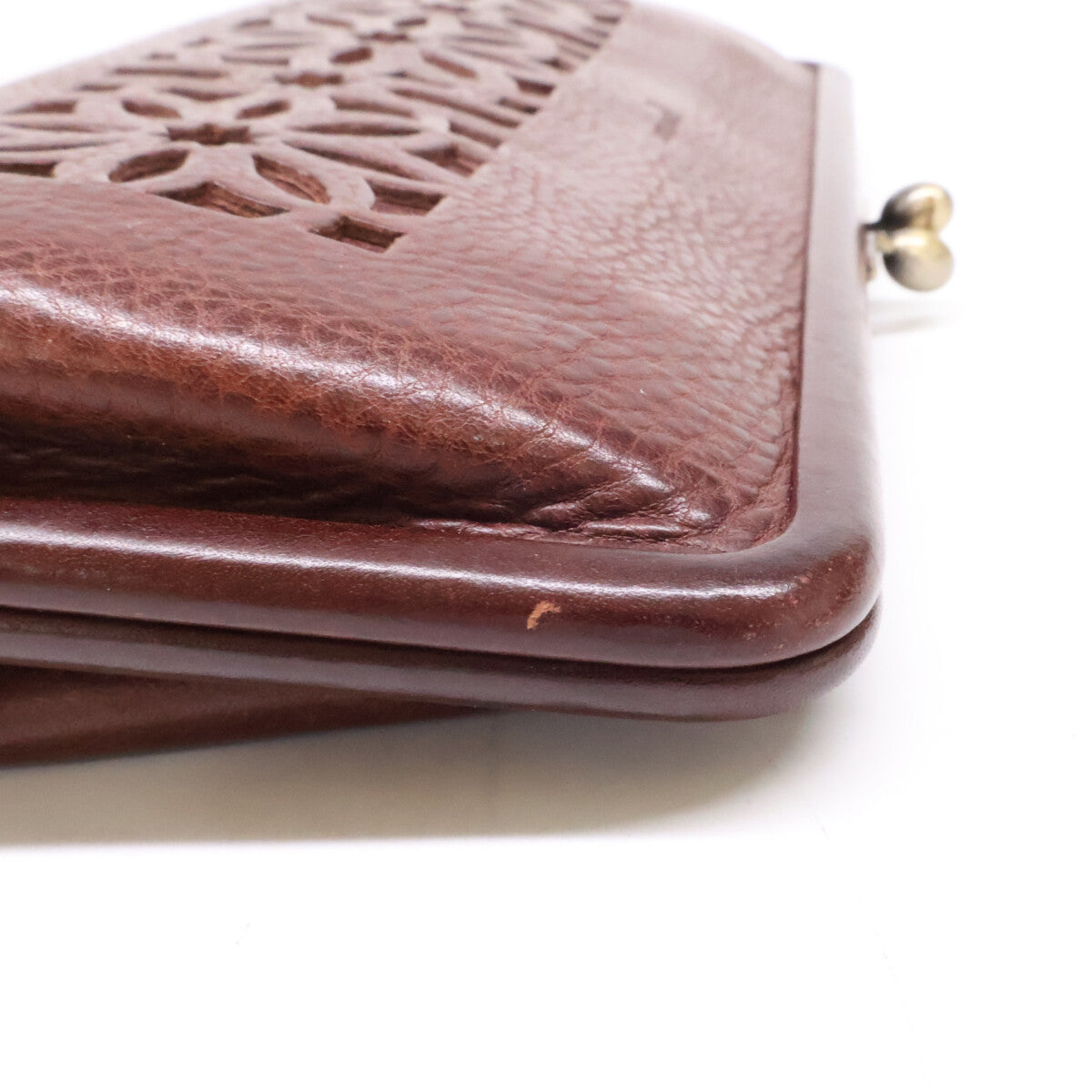 genten GenTen 44250-56 Cutwork Long Wallet with Frame Closure, Long Wallet (with Coin Pocket)