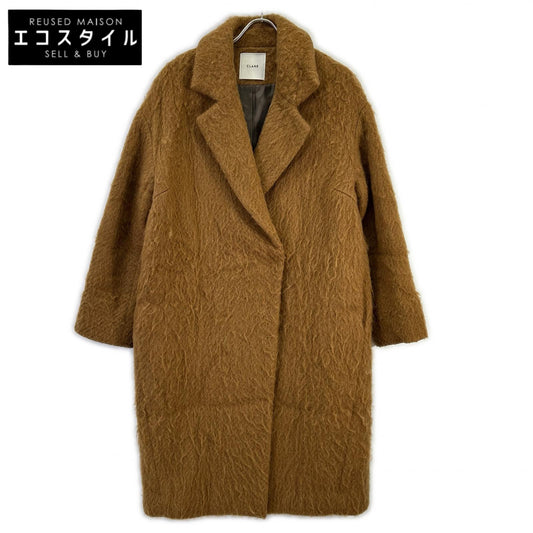 CLANE クラネ 101040 ブラウン ウール ジャギー コート コート