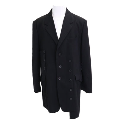 Yohji Yamamoto POUR HOMME ヨウジヤマモトプールオム 【美品/25年製】HP-J21-100 WOOL GABARDINE SLEEVE BUTTON ASYMMETRY JACKET アシメントリージャケット ジャケット