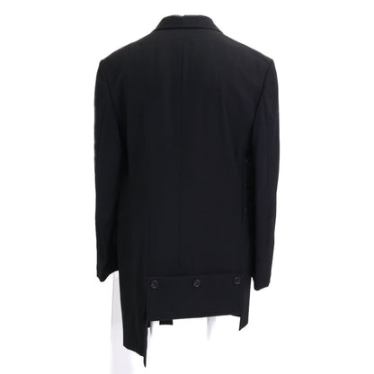 Yohji Yamamoto POUR HOMME ヨウジヤマモトプールオム 【美品/25年製】HP-J21-100 WOOL GABARDINE SLEEVE BUTTON ASYMMETRY JACKET アシメントリージャケット ジャケット