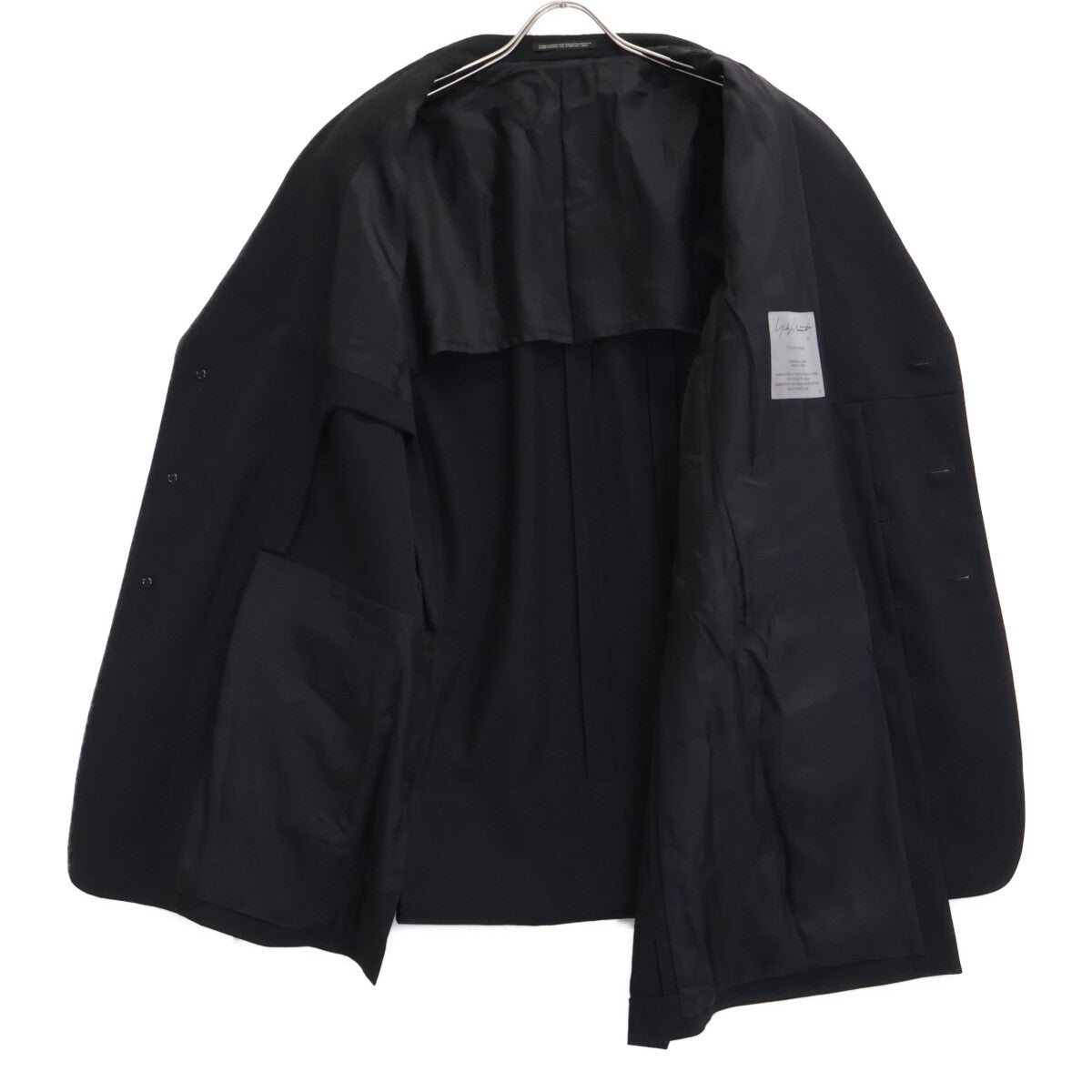 Yohji Yamamoto POUR HOMME ヨウジヤマモトプールオム 【美品/25年製】HP-J21-100 WOOL GABARDINE SLEEVE BUTTON ASYMMETRY JACKET アシメントリージャケット ジャケット