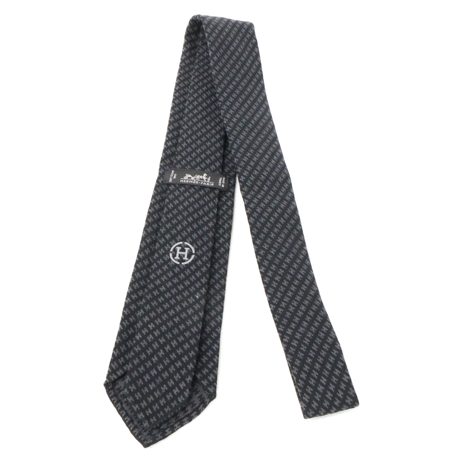 HERMES エルメス 【美品】H柄 ネクタイ