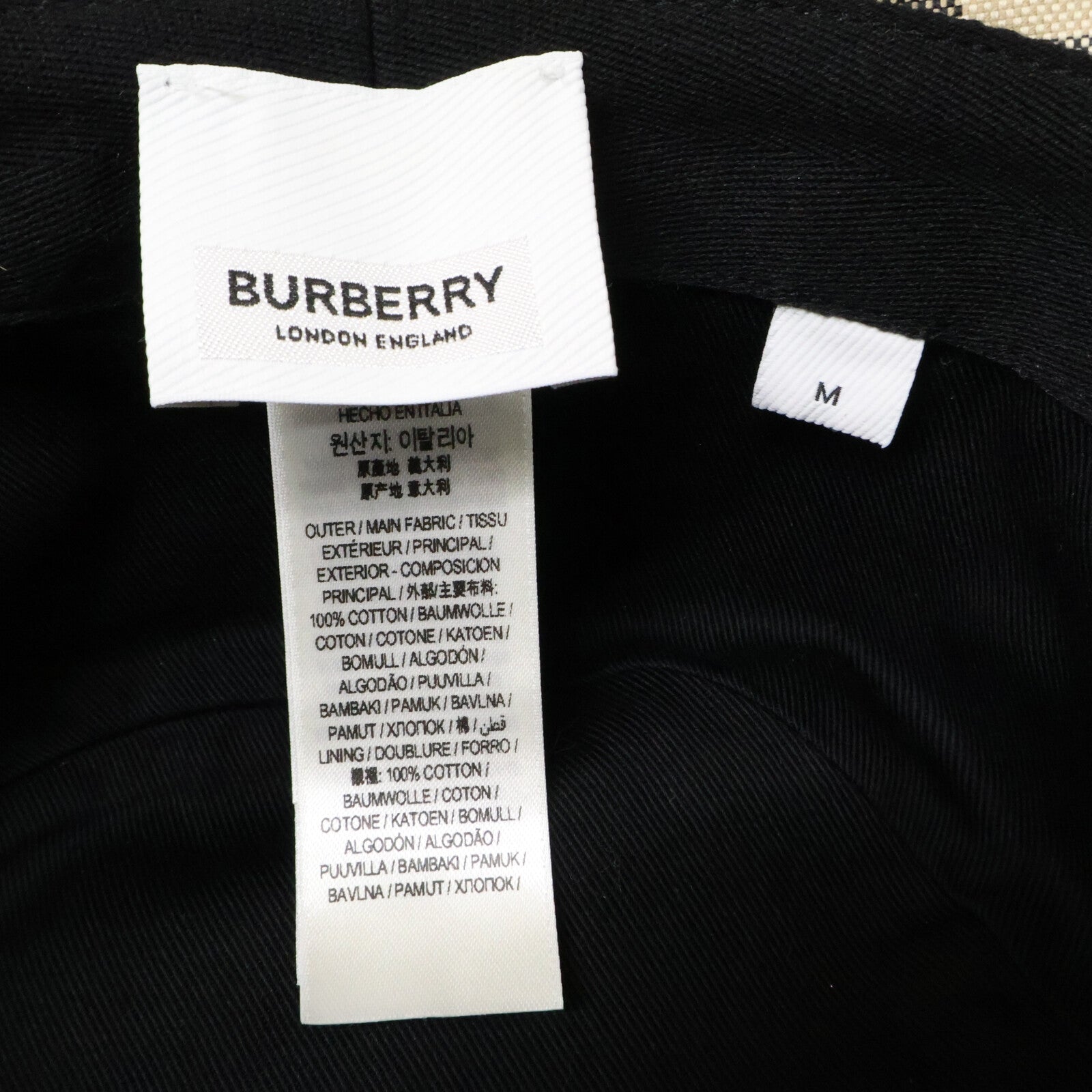 BURBERRY バーバリー 【美品】8050065/73R MH BUCKET 3C CHECK チェック バケットハット 帽子