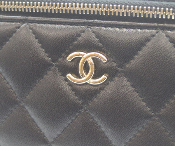 CHANEL シャネル ブラック×ピンク トップハンドル チェーンショルダー バニティバッグ ショルダーバッグ