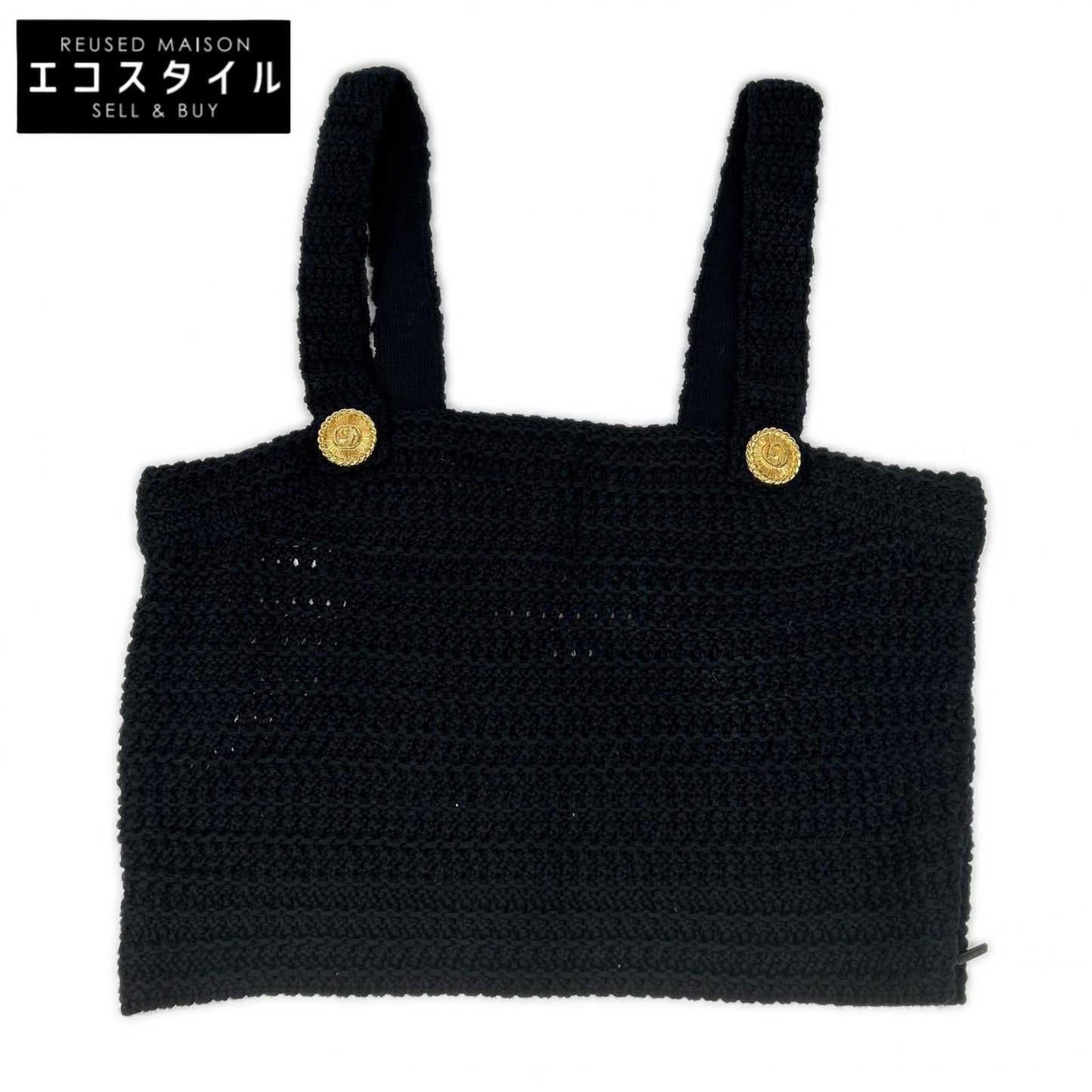 GUCCI グッチ ブラック 747824 ニットキャミソール トップス