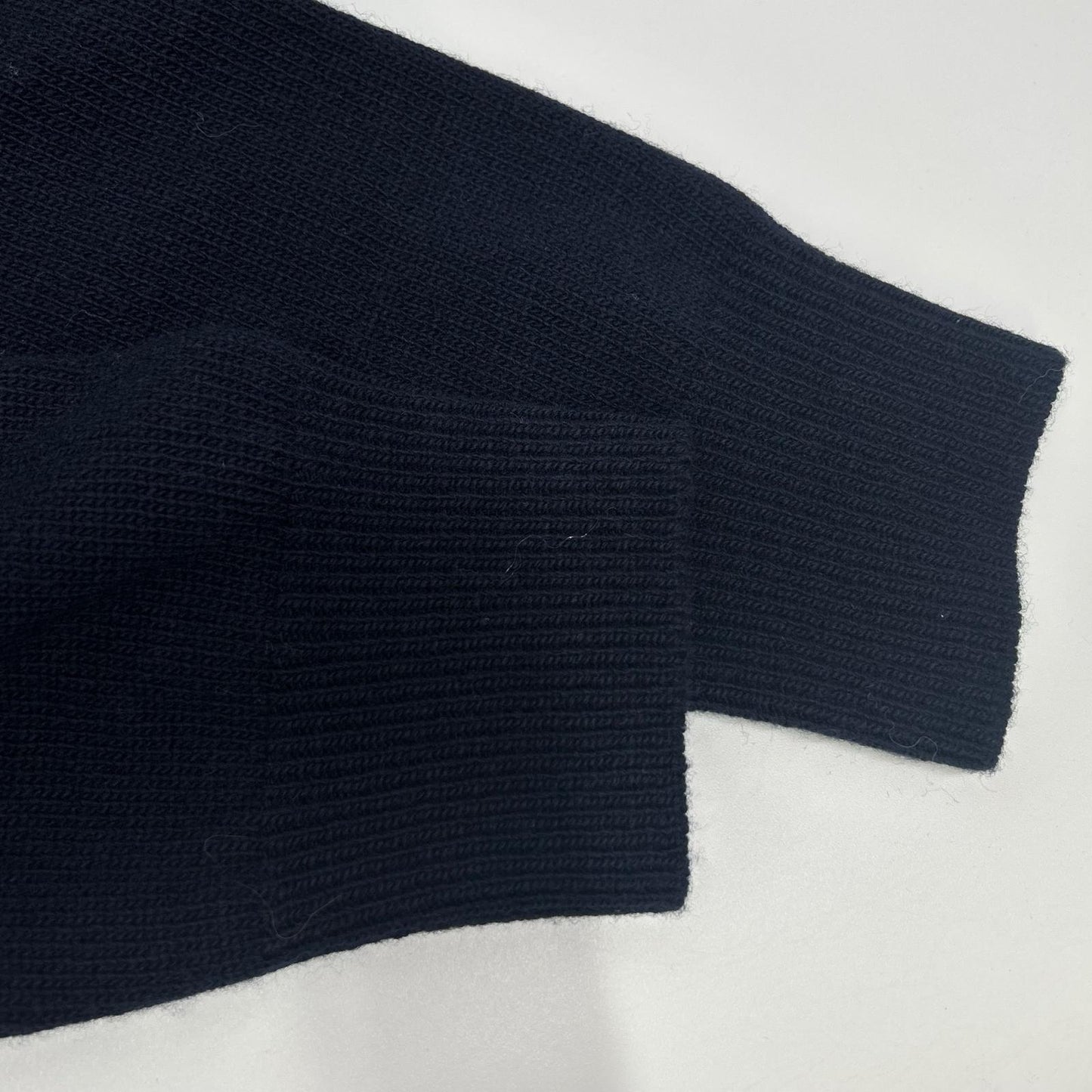 MIUMIU Miu Miu navy MMF872 embroidered-logo argyle V-neck cardigan top