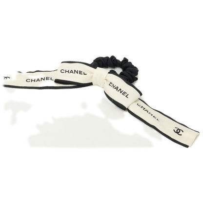 CHANEL シャネル 22A ロゴリボン シルク シュシュ ヘアアクセサリー