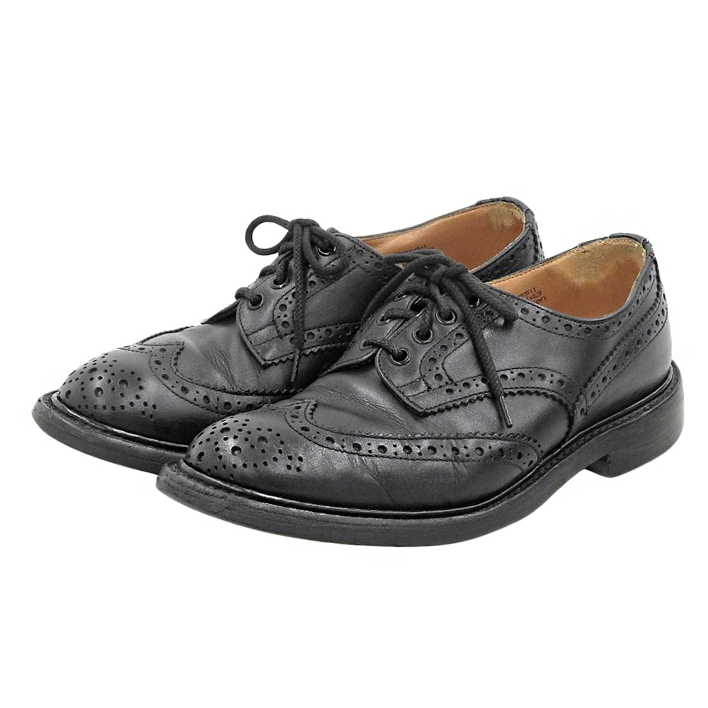 Tricker's トリッカーズ BOURTON ウィングチップシューズ メンズ 黒 ブラック 7.5 M5633 シューズ