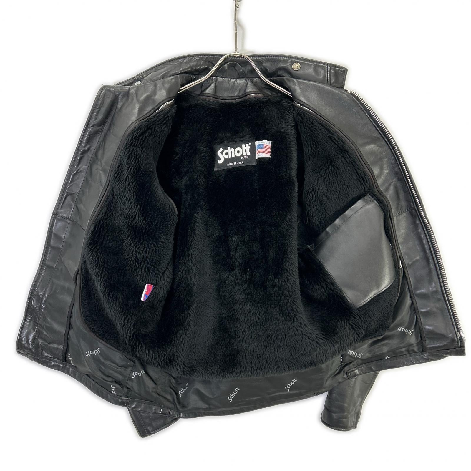 schott ショット 641 ファーライナー シングルライダース ジャケット