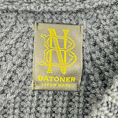 BATONER バトナー BN-23FW ネイビー シグネチャー クルーネックニット トップス