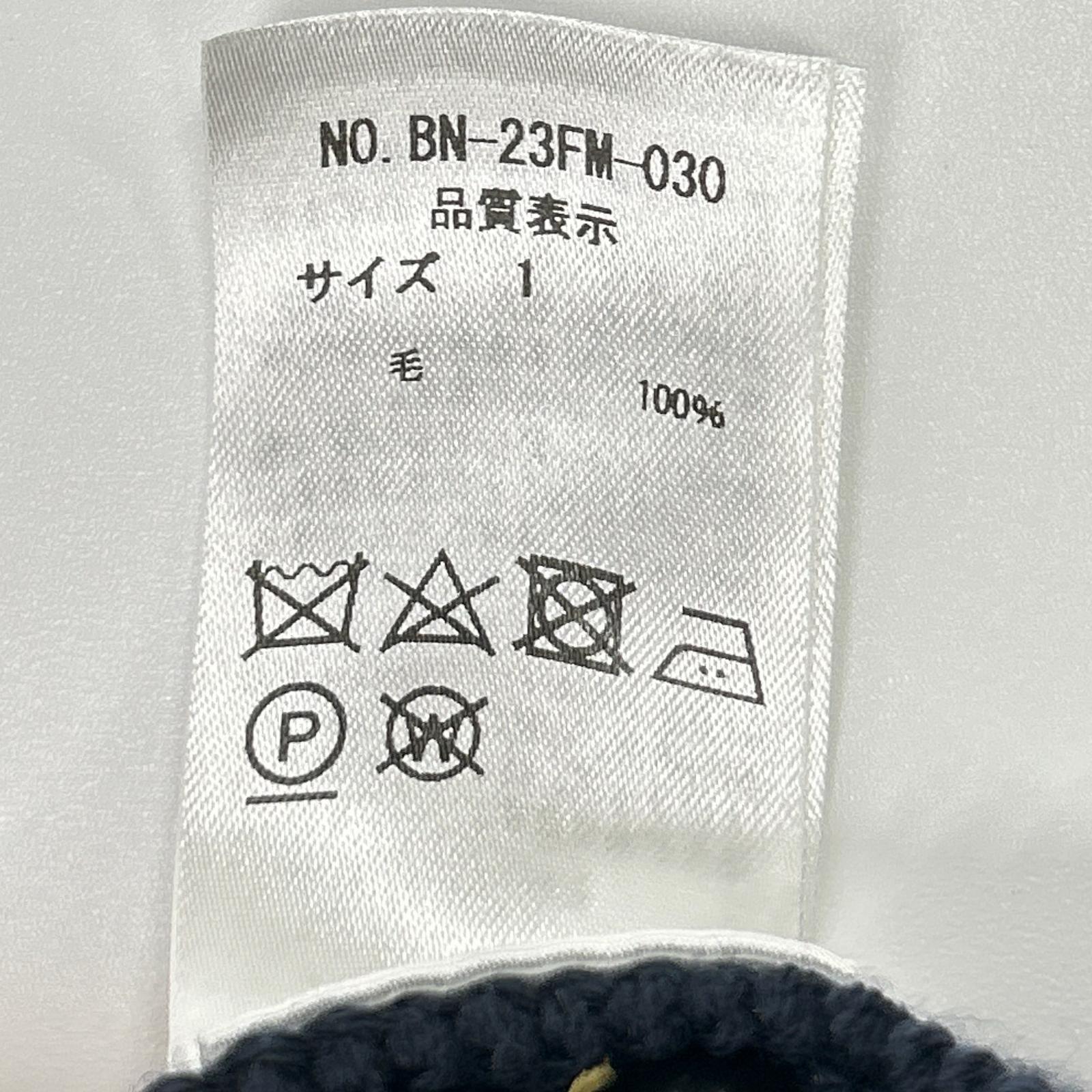 BATONER バトナー BN-23FW ネイビー シグネチャー クルーネックニット トップス
