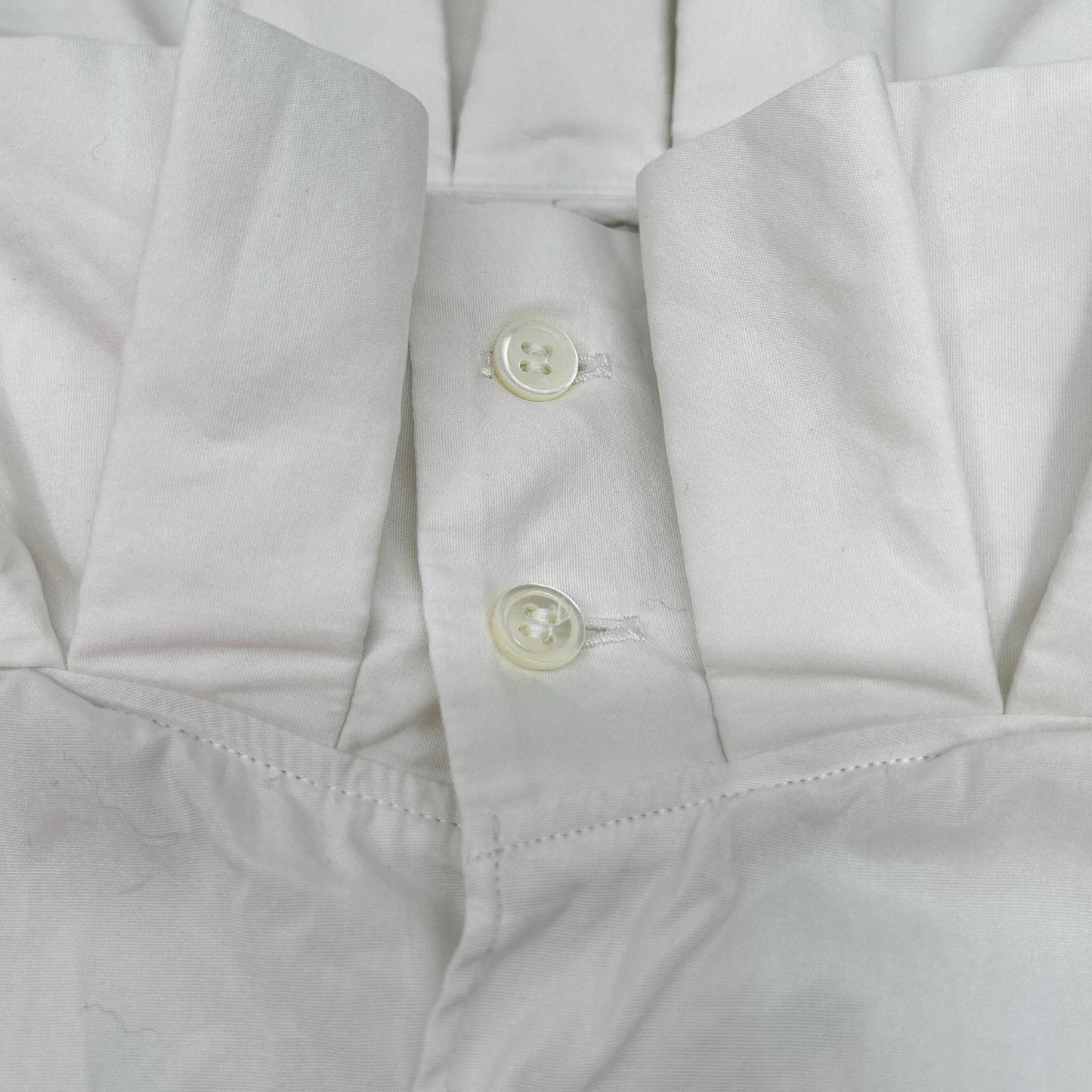 COMMEdesGARCONS HOMME PLUS コムデギャルソンオムプリュス ホワイト PO-B029 スリーブレスカラーフリルノースリーブシャツ トップス