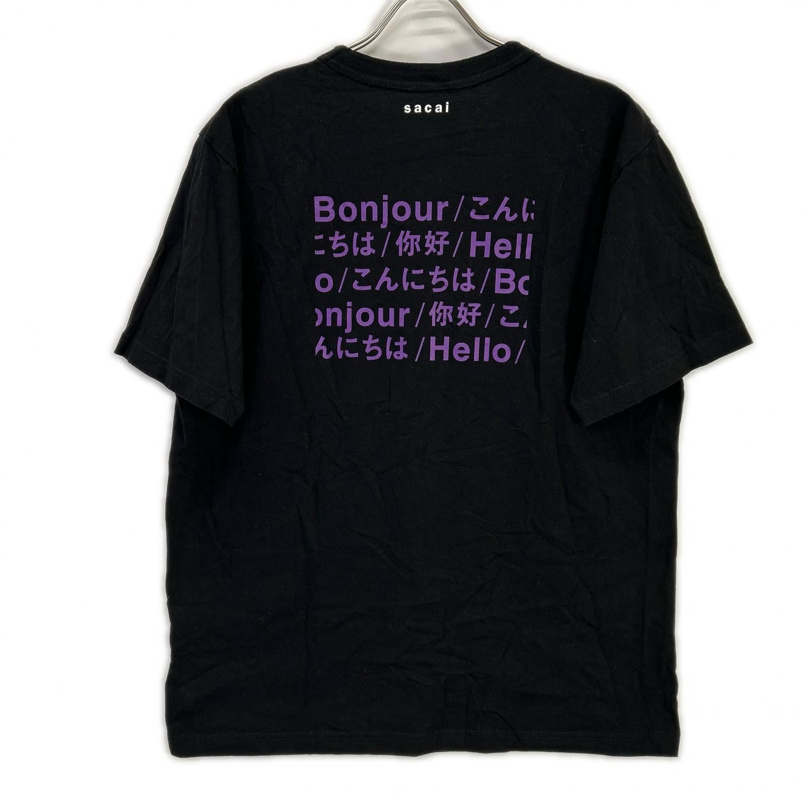 sacai サカイ ブラック 23-0571S Hello sacai Exclusive T-Shirt/ トップス