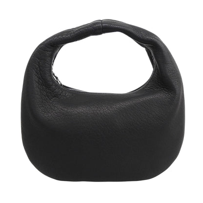 Aeta アエタ 新品同様 ROUND ONE SHOULDER レザー ハンドバッグ レディース ブラック DA58 ハンドバッグ