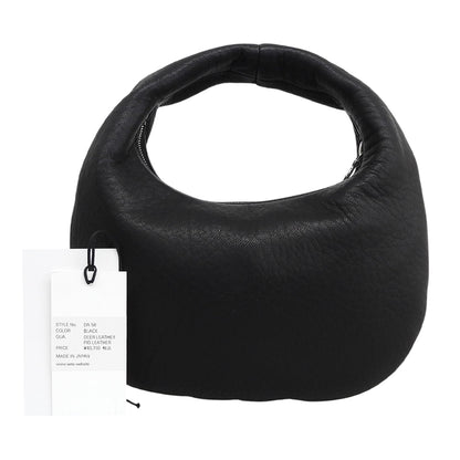 Aeta アエタ 新品同様 ROUND ONE SHOULDER レザー ハンドバッグ レディース ブラック DA58 ハンドバッグ