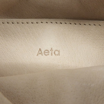 Aeta アエタ 新品同様 ROUND ONE SHOULDER レザー ハンドバッグ レディース ブラック DA58 ハンドバッグ
