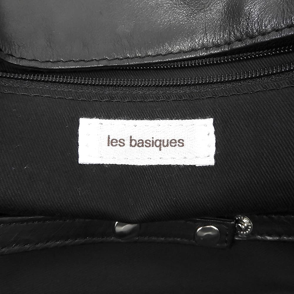Les Basiques レ バシック 美品 ソフトレザー トートバッグ レディース ブラック トートバッグ
