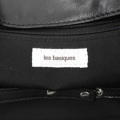 Les Basiques レ バシック 美品 ソフトレザー トートバッグ レディース ブラック トートバッグ