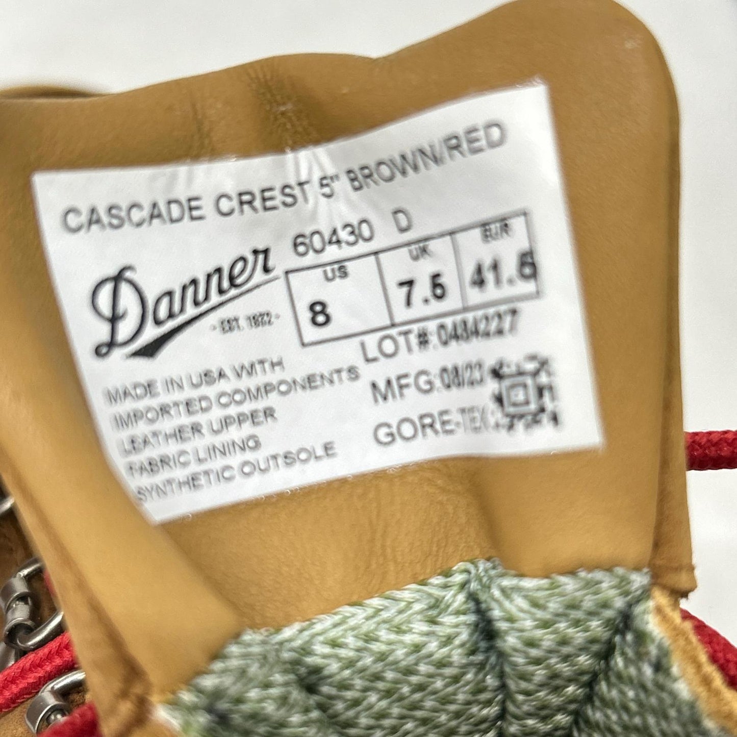 Danner ダナー 【新品同様】60430 CASCADE CREST 5 GTX カスケードクレスト5 ゴアテックス ブーツ シューズ