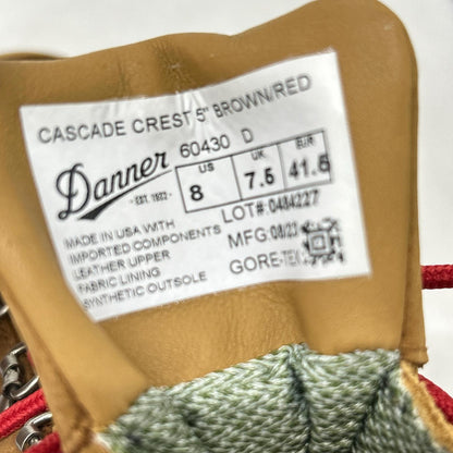 Danner ダナー 【新品同様】60430 CASCADE CREST 5 GTX カスケードクレスト5 ゴアテックス ブーツ シューズ