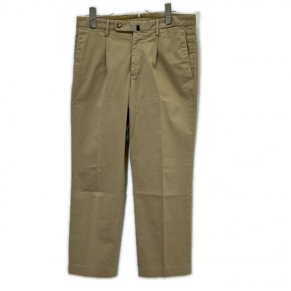 INCOTEX Incotex beige 1W0038 single-pleat stretch chino pants bottoms