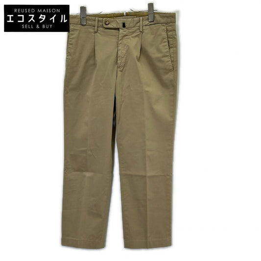 INCOTEX Incotex beige 1W0038 single-pleat stretch chino pants bottoms