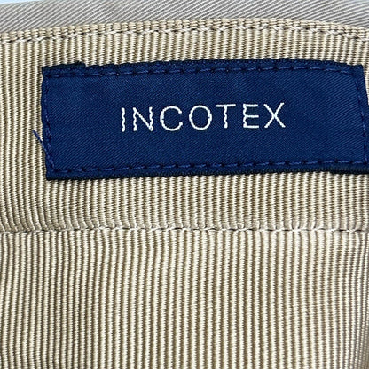 INCOTEX Incotex beige 1W0038 single-pleat stretch chino pants bottoms