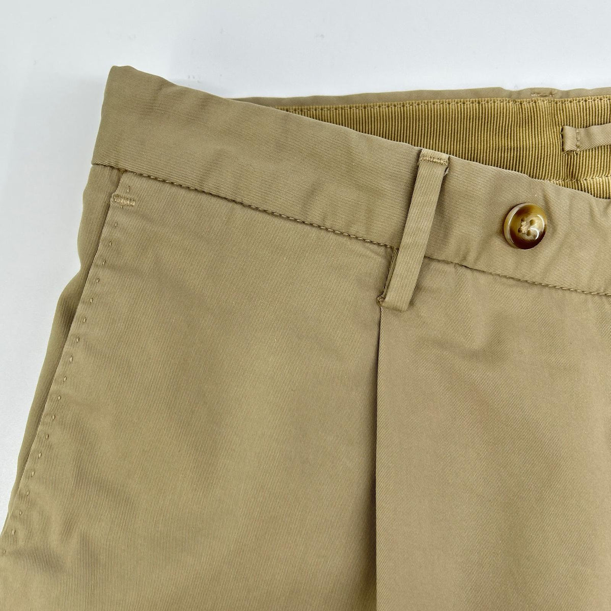 INCOTEX Incotex beige 1W0038 single-pleat stretch chino pants bottoms
