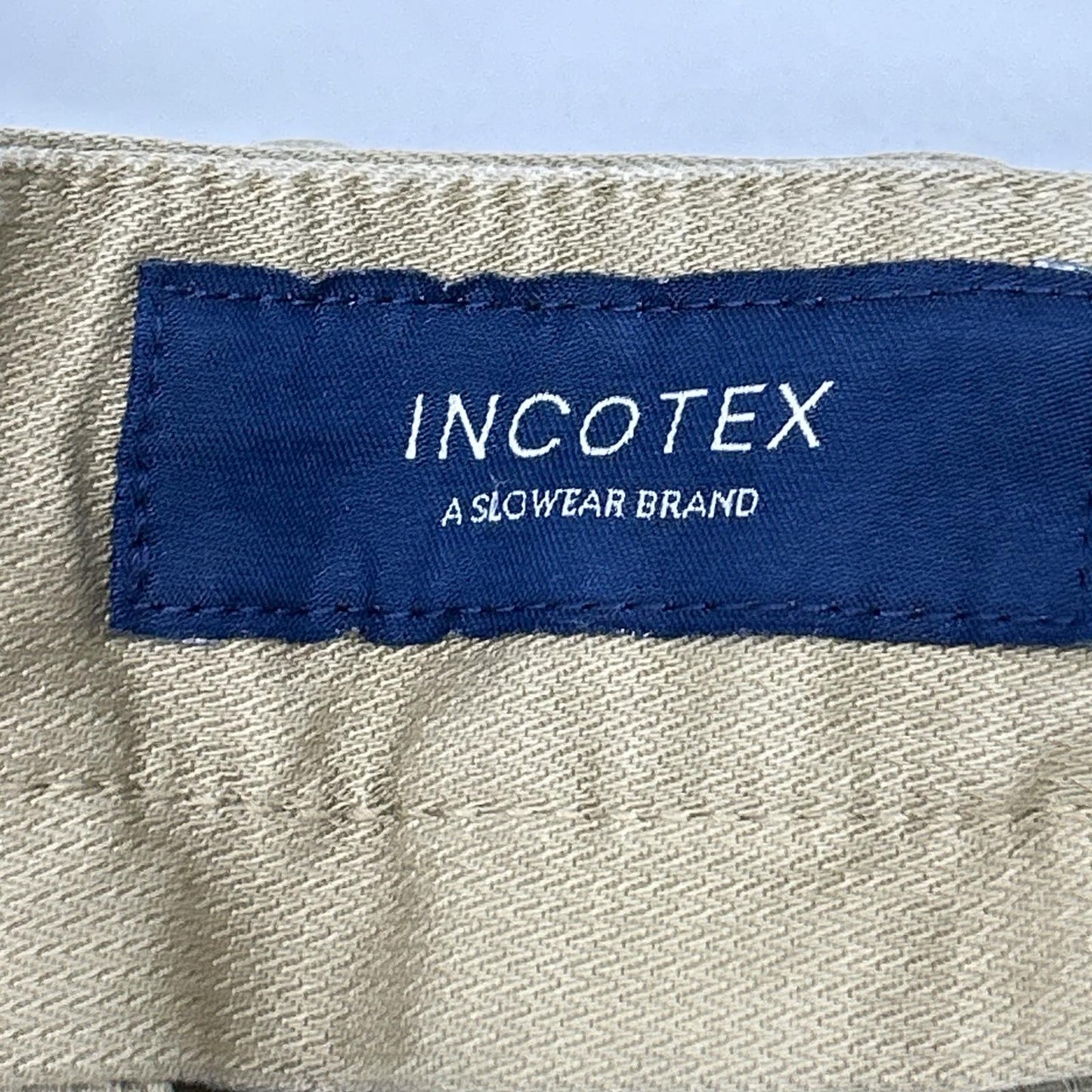 INCOTEX インコテックス ベージュ 1AGW11 コットンツイル 1プリーツ サイドアジャスター スラックス ボトムス