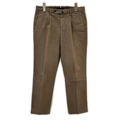 INCOTEX Incotex Brown 1NGW24 Slim-Fit One-Pleat Pants Bottoms