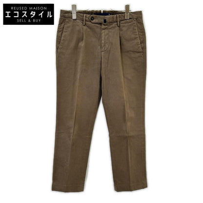 INCOTEX Incotex Brown 1NGW24 Slim-Fit One-Pleat Pants Bottoms