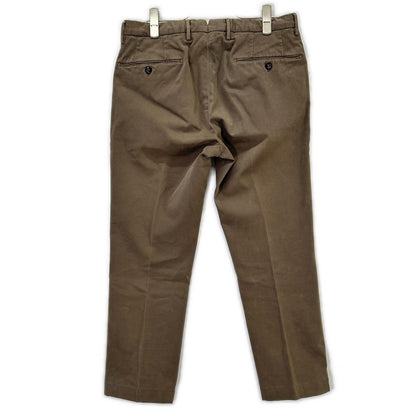 INCOTEX Incotex Brown 1NGW24 Slim-Fit One-Pleat Pants Bottoms