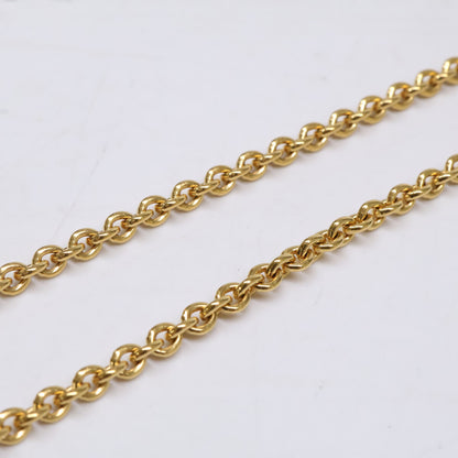 Christian Dior クリスチャンディオール 【美品】CD NAVY NECKLACE CDシグネチャー ロゴ メタル クリスタル ネックレス