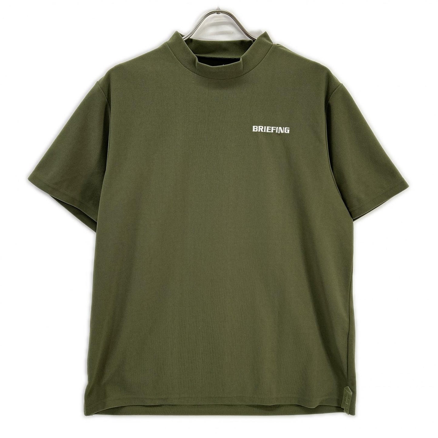 BRIEFING ブリーフィング BRG253M04 オリーブ モックネック 半袖 Tシャツ トップス