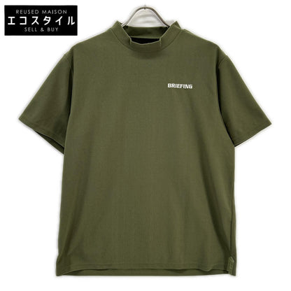 BRIEFING ブリーフィング BRG253M04 オリーブ モックネック 半袖 Tシャツ トップス