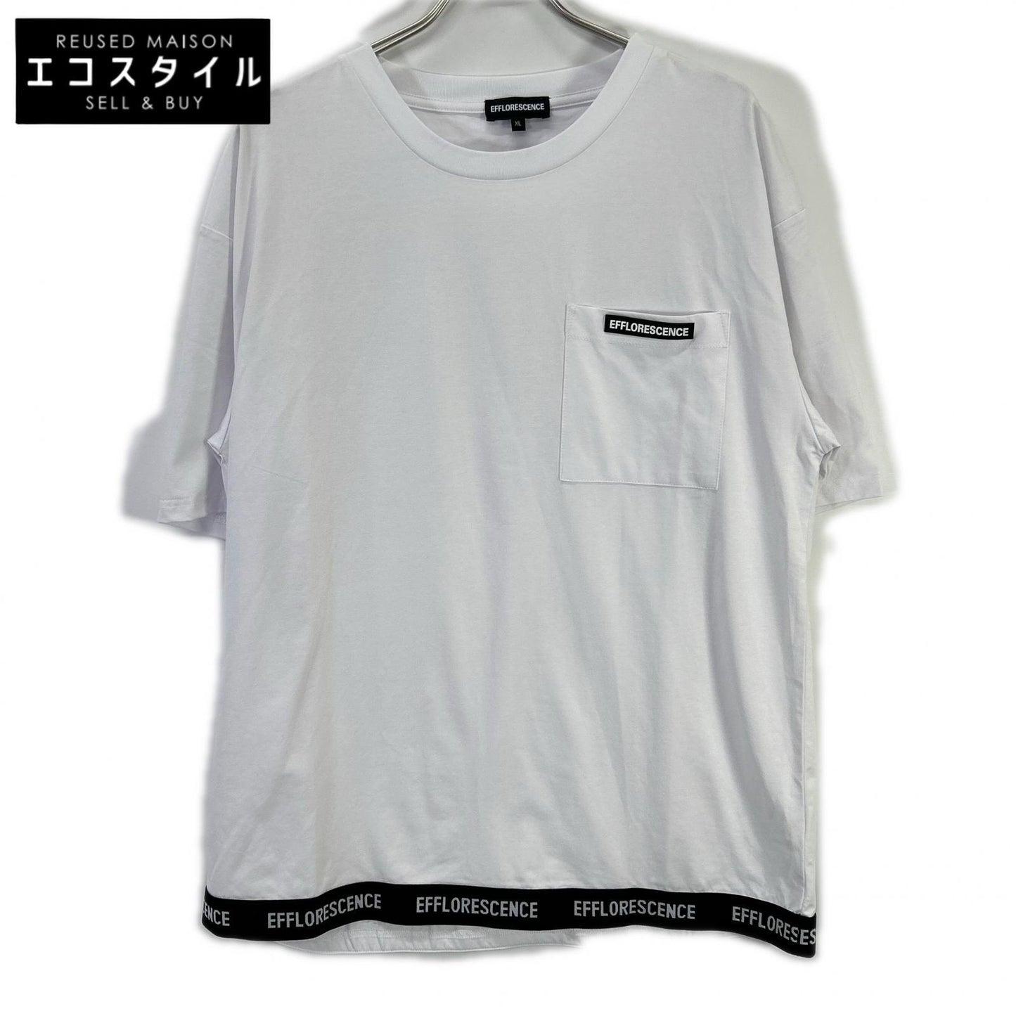 EFFLORESCENCE エフロレッセンス EF25AW-036 ホワイト ポケット Tシャツ トップス