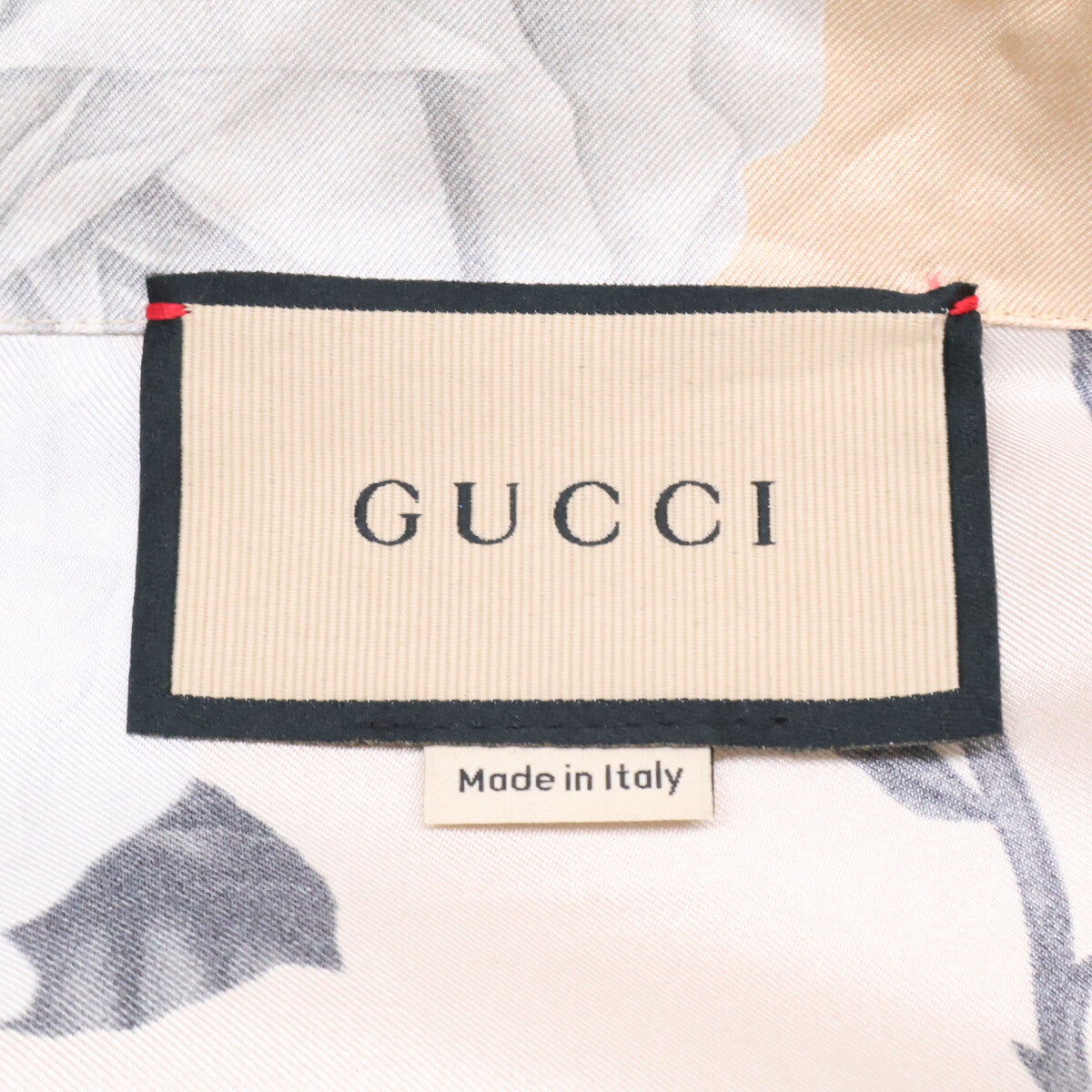 GUCCI グッチ 【新品同様/国内正規】779355 ZAP5X フラワープリント シルク 開襟シャツ トップス