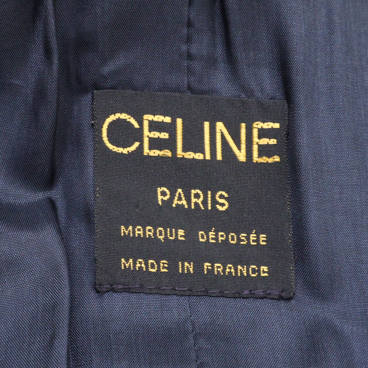 CELINE セリーヌ ヴィンテージ トリオンフボタン ウール ダブルブレスト コート