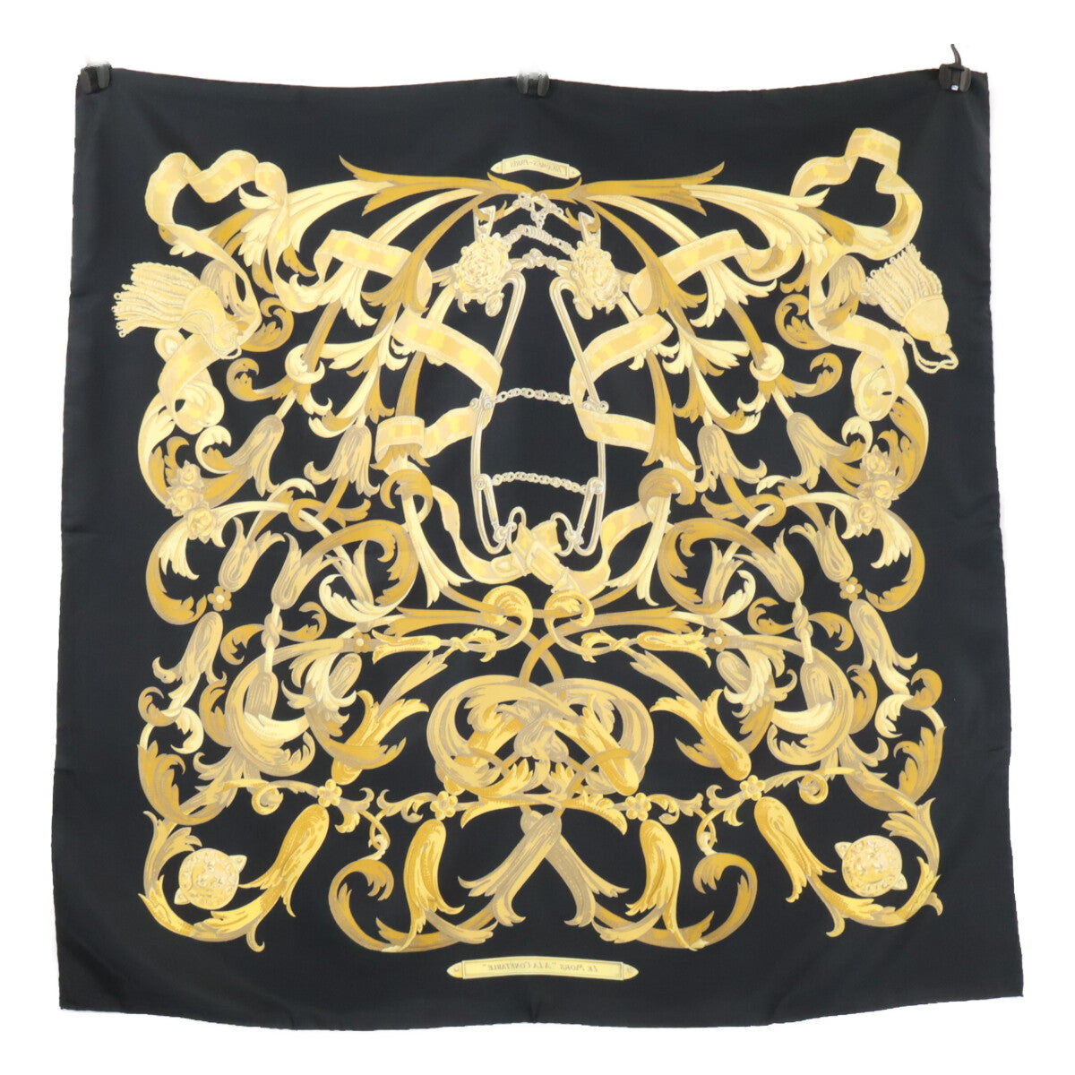 HERMES エルメス 【美品】LE MORS A LA CONETABLE 轡の気品 シルク カレ90 スカーフ