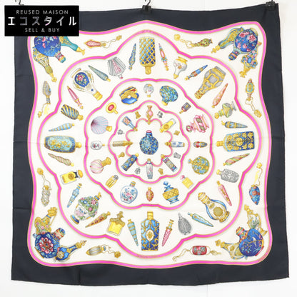 HERMES エルメス 【美品】Qu importe le flacon 香水瓶 シルク カレ90 スカーフ