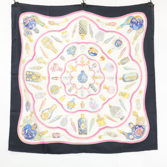 HERMES エルメス 【美品】Qu importe le flacon 香水瓶 シルク カレ90 スカーフ