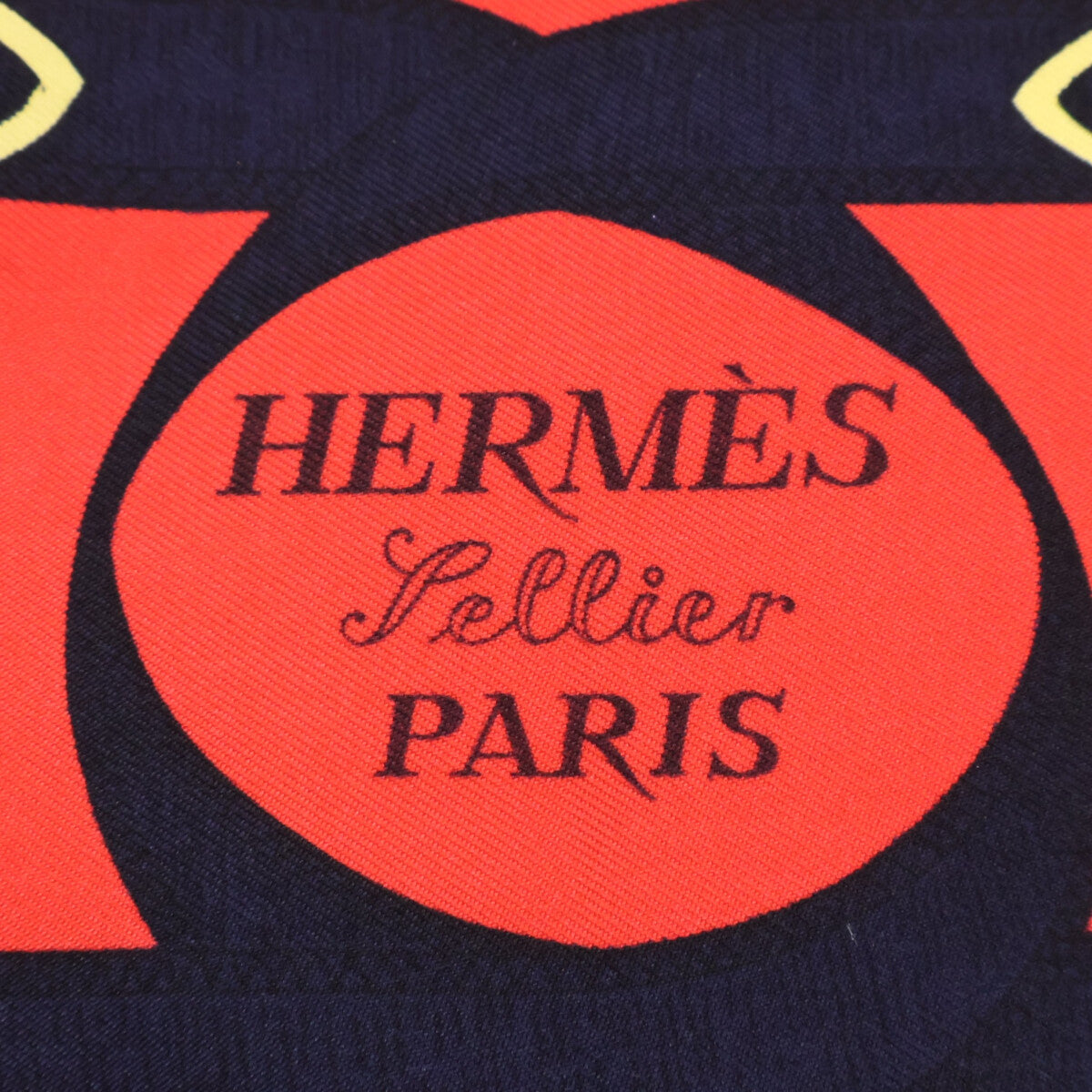HERMES エルメス 【美品】Eperon d'Or 黄金の拍車 シルク カレ90 スカーフ